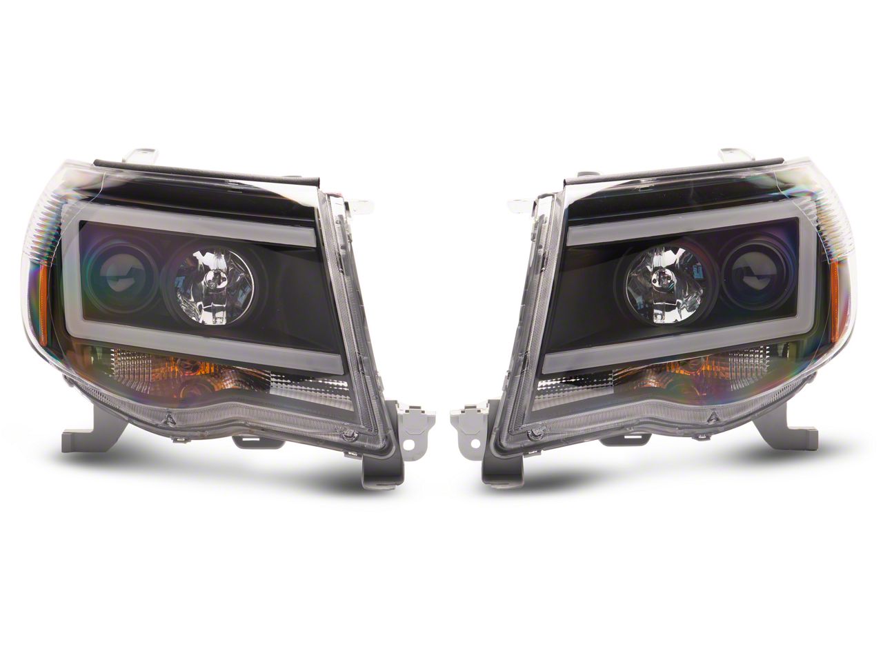 For 05-11 Tacoma Replacement Driving Headlights Lamps Left+Right Smoked Amber 